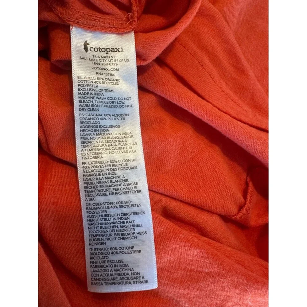 cotopaxi Orange Tee Shirt Mountain Young Wild Free Kids Girls XL Women's Small S